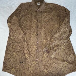 Cinch Tan‎ Paisley Collared Shirt